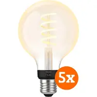 Philips Hue Ampoule à Filament White Ambiance Globe E27 Lot de 5