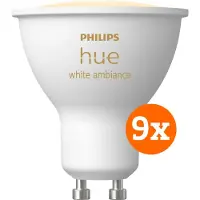 Philips Hue White Ambiance GU10 Lot de 9