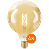 WiZ Connected WiZ Ampoule à Filament Connectée Globe XL Lot de 4 - Lumière Blanche Chaude à Lumière Blanche Froide - E27