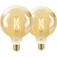 WiZ Connected WiZ Ampoule à Filament Connectée Globe XL Lot de 2 - Lumière Blanche Chaude à Lumière Blanche Froide - E27