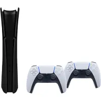 Sony PlayStation 5 Slim Digital Edition + Façades Noir + Manette Supplémentaire Blanc