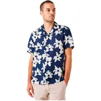 Garcia E51291 Short Sleeve Shirt Bleu L Homme