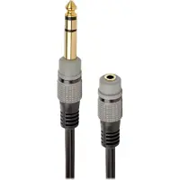 Gembird A-63m35f-0.2m Cable De Audio 0.2 M 6.35mm 3.5mm Noir