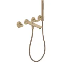 Hansgrohe Citterio C Robinetterie de baignoire 3 trous encastrée pour montage mural, avec douchette à main