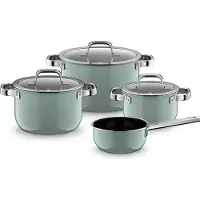WMF Fusiontec Mineral Pro Batterie de Cuisine 4 Pièces Eucalyptus Haze