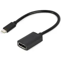 Cablexpert A-CM-DPF-02 video cable adapter 0.15 m USB Type-C DisplayPort Black