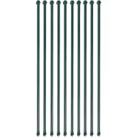 vidaXL Tiges de plantation 10 pcs. 1 m métal vert