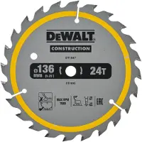 DeWalt Dt1947-qz Wood Circular Saw Disc 136x10 Mm Argenté