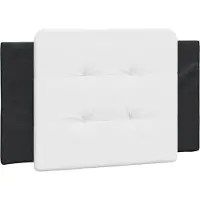 vidaXL Coussin de tête de lit "Zadar" blanc et noir 80 cm similicuir