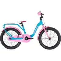 S'Cool Vélo enfant 18 pouces, 1 vitesse, vélo enfant, S’COOL niXe, à partir de 5-7 ans environ, 110-125 cm, turquoise/rose
