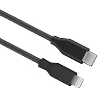 Goobay 39428 Câble de charge et de synchronisation Lightning - USB-C, 0.5 m, noir - Câble MFi pour Apple iPhone/iPad Noir