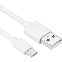 Goobay 59126 Câble de charge et de synchronisation USB-C, 0,5 m, blanc - connecte les appareils équipés de connecteurs USB-C et USB-A entre eux