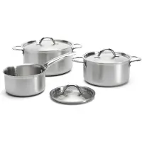 De Buyer Alchimy 3601.06 Ensemble de casseroles 3 pièces avec couvercle