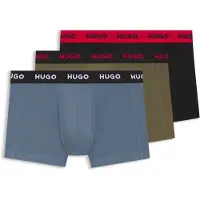 HUGO Lot de trois boxers courts avec taille à logo en jacquard