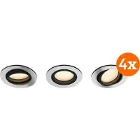 Philips Hue Milliskin Spot Encastré White Ambiance - Rond - Aluminium - Lot de 12
