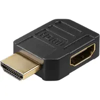 Goobay 51724 Adaptateur HDMI, doré, noir - HDMI femelle (type A) > HDMI mâle (type A) 90