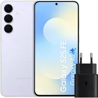 Samsung Galaxy S25 FE 256 Go Bleu Clair 5G + Chargeur 25 Watts Noir