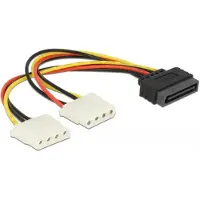 DeLOCK Câble d'alimentation SATA - fiche SATA 15 broches vers 2x Molex femel