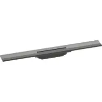 Hansgrohe RainDrain Flex kit de finition pour rigole de douche découpable 70cm Brushed Black Chrome