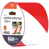 Perel Ruban de marquage - 250 mètres - Rouge/blanc -