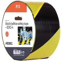 Perel Ruban de marquage - 500 mètres - Jaune/noir -
