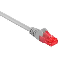 Goobay Câble patch CAT 6, U/UTP, gris, 15 m - Conducteur en cuivre (CU), gaine de câble sans halogène (LSZH)