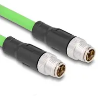 DeLOCK - Netzwerkkabel - 8 pin M12-X (M) zu 8 pin M12-X (M) - 5,0m - 6,8 mm - SF/UTP - grün (80439)