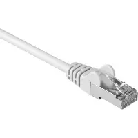 Goobay 93492 CAT 5e Câble patch, F/UTP, blanc, 10 m - CCA mélange de cuivre