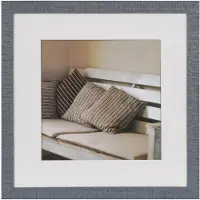 Henzo Bois flotté 50x50 Cadre bleu -