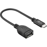 Goobay 55470 Câble d'extension USB-C, noir, 0,2 m - convient aux appareils avec connexion USB-C