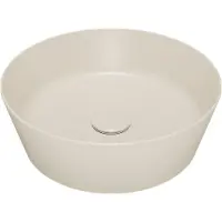 Storke Cona vasque à poser solid surface granita beige rond Ø 36 cm