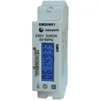 Velleman Compteur kWh - Compteur 1-Fase - 50-60 Hz - Max. 40 A -