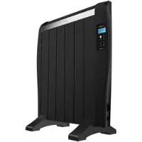 Cecotec Radiateur électrique ReadyWarm 1200, noir, à faible consommation. 6 éléments, 900 W, peut être fixé au mur ou posé au sol, avec minuterie