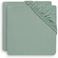 Jollein Drap-Housse Jollein Jersey Ash Green (2pack)-60 x 120 cm