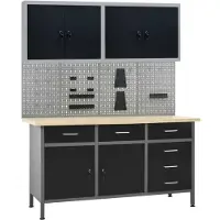 vidaXL Panneaux muraux Aspect bois Gris PVC 2,06 m²