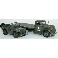 New-Ray Camion Porteur Chevrolet Avec Jeep Willys Des Années 1941 Newray New61053bss