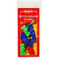 Jeujura Jeu De Societe 16 Petits Chevaux En Bois - Blister