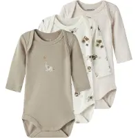 Name it Barboteuse / body beige / beige chiné / blanc
