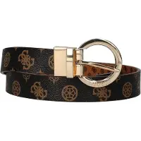GUESS Femmes, Ceinture, Cessily, Textile Belt, Black, For Women, Size M, Or, Beige, Noir, Marron, (M)