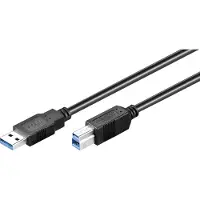Goobay Câble USB 3.0 SuperSpeed A mâle vers B mâle noir 3 m