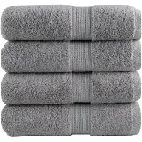 vidaXL Serviettes d'invité de qualité supérieure SOLUND 4 pcs gris