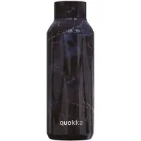 Quokka Bouteille Isotherme 510 Ml Double Paroi À Effet Marbre Étanche Noir