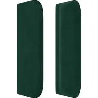 vidaXL Tête de lit avec oreilles vert foncé 103x16x78/88 cm velours
