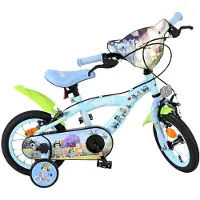 Volare Vélo enfant Bluey 12 pouces - Bleu clair - Deux freins à main