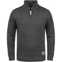 !Solid Pull-over 'Petro' marron / gris foncé