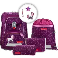 Step by step sac d'école FIT Schulranzen-Set 5 pièces Pretty Unicorn Nuala framboise