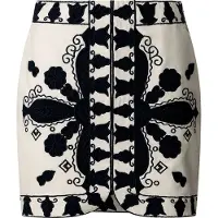 Pepe Jeans pour femme. PL901200 Jupe courte en toile de coton blanc, noir (XS), Casuel