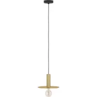 Eglo Suspension ESCANDELL acier noir, laiton brossé E27 1X40W H:110cm Ø25cm dimmable