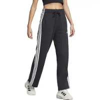 Adidas Essentials 3-stripes Open Hem Joggers Femme - Pantalons, Noir - Taille L (42-44) - Jersey de coton