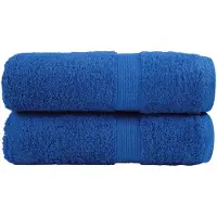 vidaXL Serviettes d'invité de qualité supérieure SOLUND 2 pcs bleu